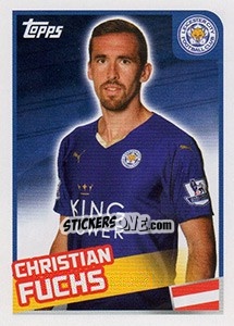 Sticker Christian Fuchs - Premier League Inglese 2015-2016 n. 152 - Topps