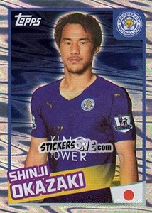 Sticker Shinji Okazaki - Premier League Inglese 2015-2016 - Topps