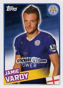 Figurina Jamie Vardy - Premier League Inglese 2015-2016 - Topps