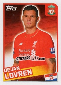 Sticker Dejan Lovren - Premier League Inglese 2015-2016 n. 174 - Topps