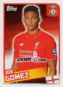 Sticker Joe Gomez - Premier League Inglese 2015-2016 n. 176 - Topps