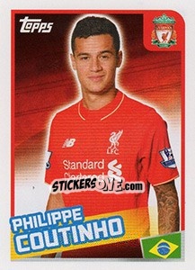 Sticker Philippe Coutinho - Premier League Inglese 2015-2016 n. 179 - Topps