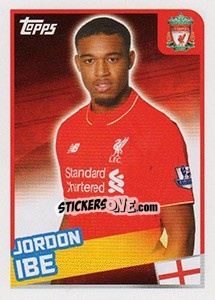 Figurina Jordon Ibe - Premier League Inglese 2015-2016 - Topps