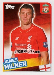 Sticker James Milner - Premier League Inglese 2015-2016 n. 181 - Topps