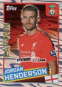 Sticker Jordan Henderson - Premier League Inglese 2015-2016 - Topps