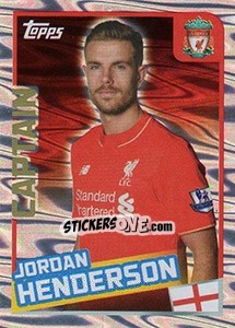 Sticker Jordan Henderson - Premier League Inglese 2015-2016 n. 182 - Topps