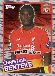 Sticker Christian Benteke - Premier League Inglese 2015-2016 n. 184 - Topps