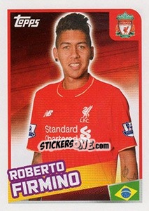 Sticker Roberto Firmino - Premier League Inglese 2015-2016 n. 185 - Topps