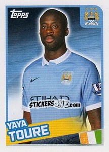 Sticker Yaya Toure - Premier League Inglese 2015-2016 - Topps