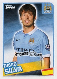 Sticker David Silva - Premier League Inglese 2015-2016 n. 205 - Topps