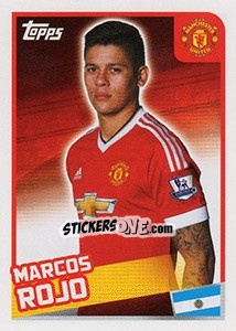 Sticker Marcos Rojo - Premier League Inglese 2015-2016 n. 219 - Topps