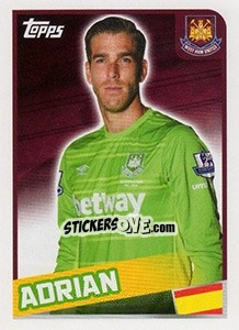 Cromo Adrian - Premier League Inglese 2015-2016 - Topps