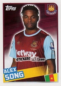 Figurina Alex Song - Premier League Inglese 2015-2016 - Topps