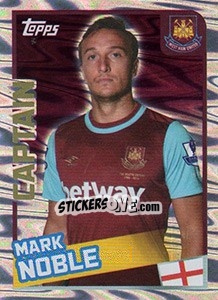 Figurina Mark Noble - Premier League Inglese 2015-2016 - Topps