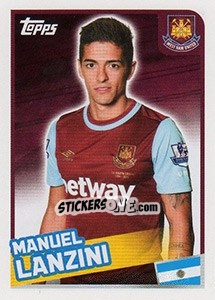 Sticker Manuel Lanzini - Premier League Inglese 2015-2016 - Topps