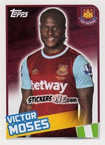 Sticker Victor Moses - Premier League Inglese 2015-2016 n. 498 - Topps
