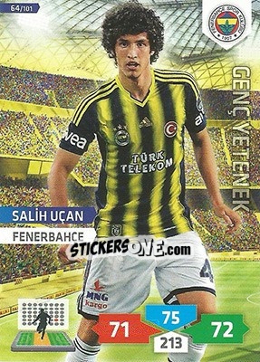 Sticker Salih Uçan - Turkey Süper Gol 2013-2014. Adrenalyn XL - Panini