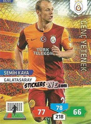 Cromo Semih Kaya - Turkey Süper Gol 2013-2014. Adrenalyn XL - Panini