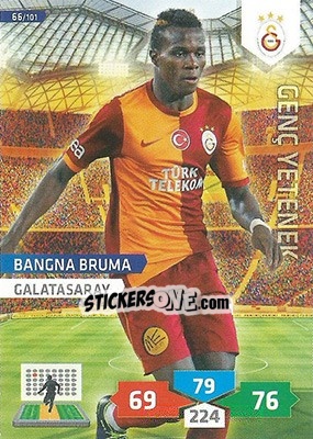 Sticker Bangna Bruma - Turkey Süper Gol 2013-2014. Adrenalyn XL n. 66 - Panini