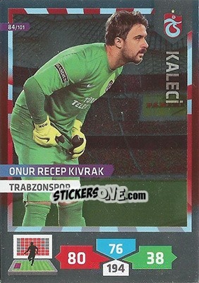 Sticker Onur Recep Kivrak - Turkey Süper Gol 2013-2014. Adrenalyn XL n. 84 - Panini