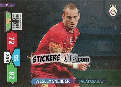 Sticker Wesley Sneijder - Turkey Süper Gol 2013-2014. Adrenalyn XL n. 90 - Panini
