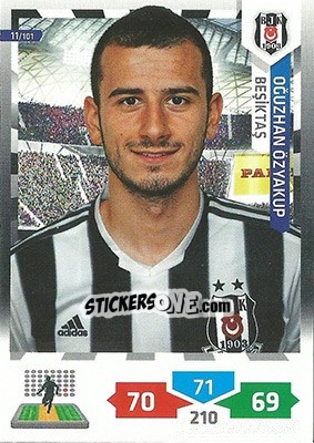 Sticker Oğuzhan Özyakup - Turkey Süper Gol 2013-2014. Adrenalyn XL n. 11 - Panini