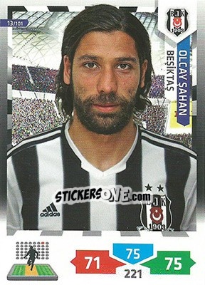 Sticker Olcay Sahan - Turkey Süper Gol 2013-2014. Adrenalyn XL n. 13 - Panini