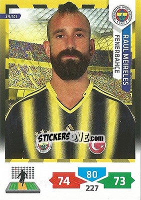 Figurina Raul Meireles - Turkey Süper Gol 2013-2014. Adrenalyn XL - Panini