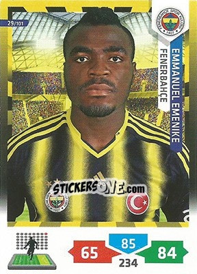 Sticker Emmanuel Emenike - Turkey Süper Gol 2013-2014. Adrenalyn XL n. 29 - Panini