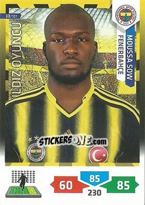 Sticker Moussa Sow - Turkey Süper Gol 2013-2014. Adrenalyn XL n. 30 - Panini