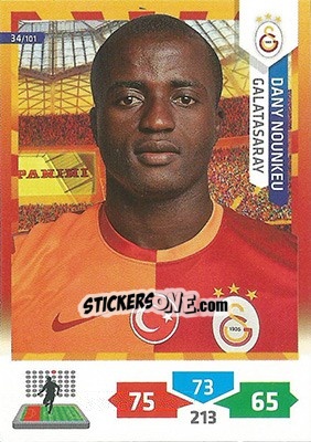 Sticker Dany Nounkeu - Turkey Süper Gol 2013-2014. Adrenalyn XL n. 34 - Panini