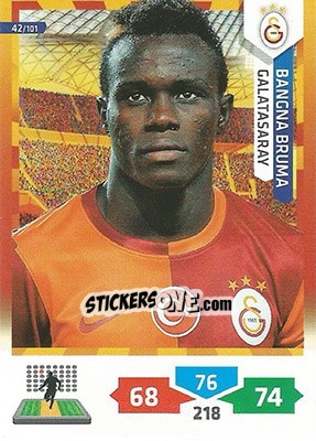 Sticker Bangna Bruma - Turkey Süper Gol 2013-2014. Adrenalyn XL n. 42 - Panini