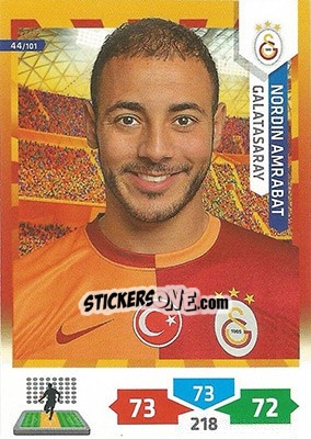 Sticker Nordin Amrabat - Turkey Süper Gol 2013-2014. Adrenalyn XL n. 44 - Panini
