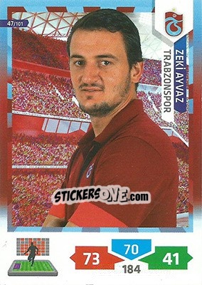 Sticker Zeki Ayvaz - Turkey Süper Gol 2013-2014. Adrenalyn XL n. 47 - Panini
