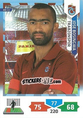 Sticker Jose Bosingwa - Turkey Süper Gol 2013-2014. Adrenalyn XL n. 49 - Panini