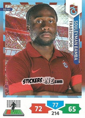 Sticker Souleymane Bamba - Turkey Süper Gol 2013-2014. Adrenalyn XL n. 50 - Panini