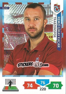 Sticker Remzi Giray Kaçar - Turkey Süper Gol 2013-2014. Adrenalyn XL n. 52 - Panini