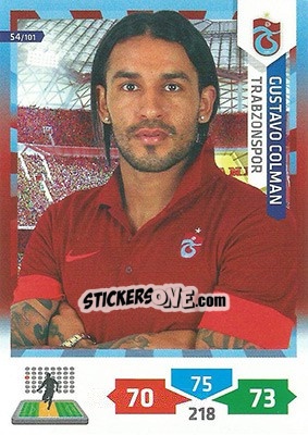 Sticker Gustavo Colman - Turkey Süper Gol 2013-2014. Adrenalyn XL n. 54 - Panini