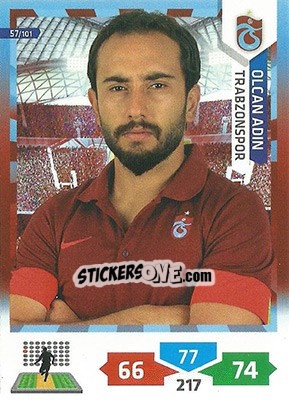 Sticker Olcan Adin - Turkey Süper Gol 2013-2014. Adrenalyn XL n. 57 - Panini