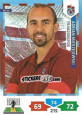 Figurina Adrian Mierzejewski - Turkey Süper Gol 2013-2014. Adrenalyn XL - Panini