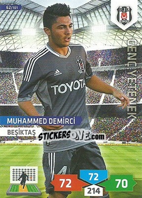 Sticker Muhammed Demirci - Turkey Süper Gol 2013-2014. Adrenalyn XL n. 62 - Panini