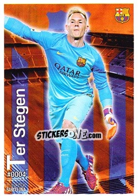 Cromo Ter Stegen - Las Fichas Quiz De La Liga 2015-2016 n. 4 - Mundicromo