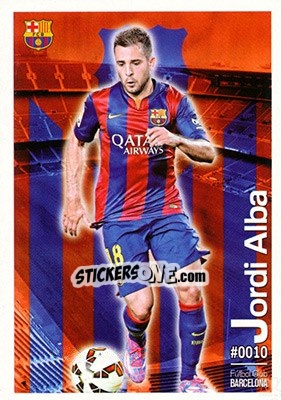Sticker Jordi Alba - Las Fichas Quiz De La Liga 2015-2016 n. 10 - Mundicromo