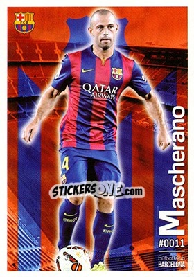 Sticker Mascherano - Las Fichas Quiz De La Liga 2015-2016 - Mundicromo