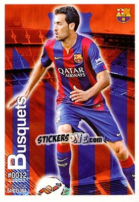 Sticker Busquets - Las Fichas Quiz De La Liga 2015-2016 n. 12 - Mundicromo