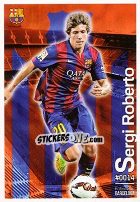 Sticker Sergi Roberto - Las Fichas Quiz De La Liga 2015-2016 - Mundicromo