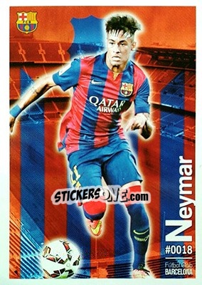 Sticker Neymar - Las Fichas Quiz De La Liga 2015-2016 n. 18 - Mundicromo