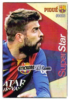 Sticker Piqué - Las Fichas Quiz De La Liga 2015-2016 n. 23 - Mundicromo
