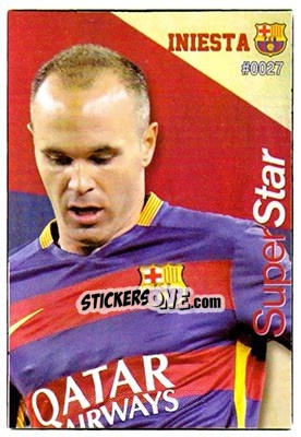 Sticker Iniesta - Las Fichas Quiz De La Liga 2015-2016 n. 27 - Mundicromo