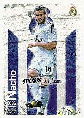 Sticker Nacho Fernández - Las Fichas Quiz De La Liga 2015-2016 n. 36 - Mundicromo